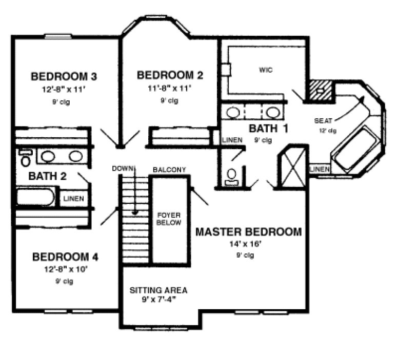 Second Floor Plan for House Plan #479460