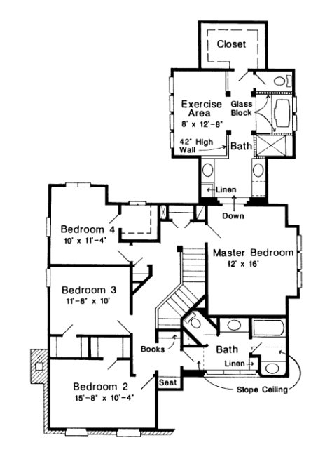 Second Floor Plan for House Plan #470270