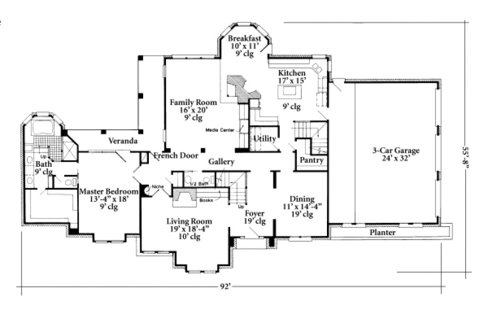 Main Floor Plan for House Plan #477270