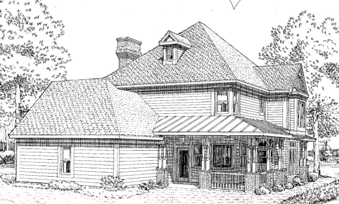 Rear Elevation for House Plan #474770