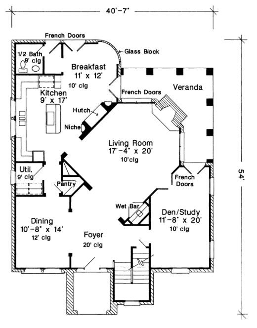 Main Floor Plan for House Plan #470180