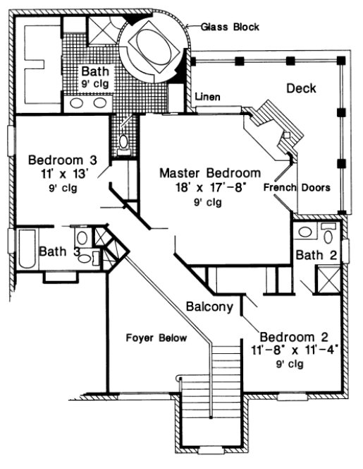 Second Floor Plan for House Plan #470180