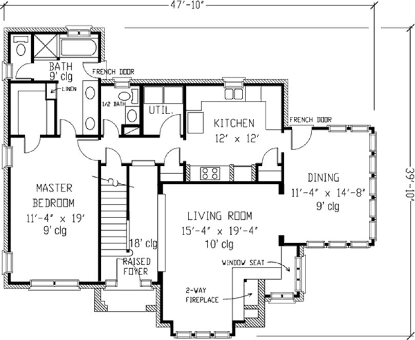 Main Floor Plan for House Plan #478180