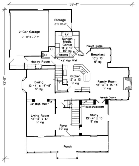 Main Floor Plan for House Plan #471480