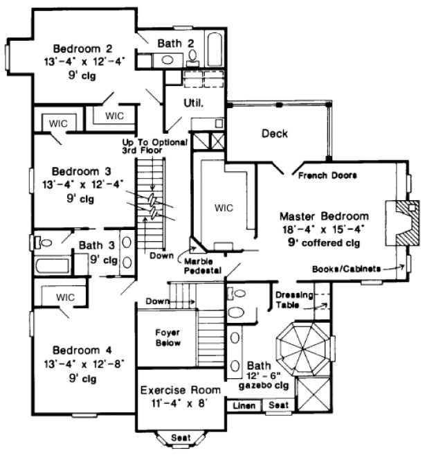 Second Floor Plan for House Plan #471480