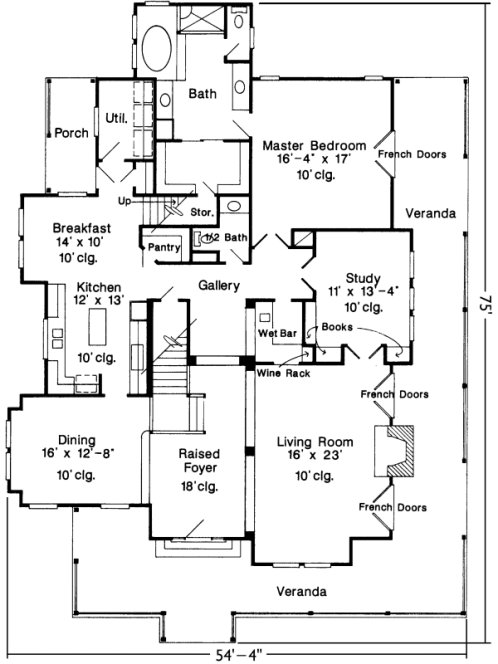 Main Floor Plan for House Plan #474580