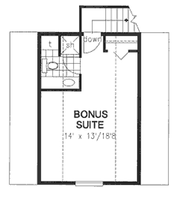 Attic Plan for House Plan #134444