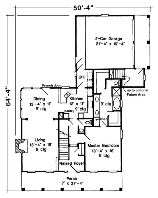 Main Floor Plan for House Plan #477090