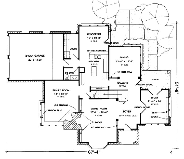 Main Floor Plan for House Plan #474890