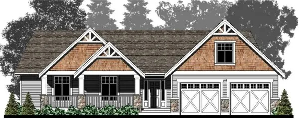 Full Rendering for House Plan #500312