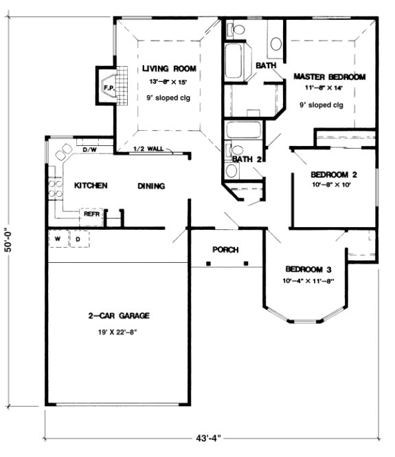 Main Floor Plan for House Plan #478911