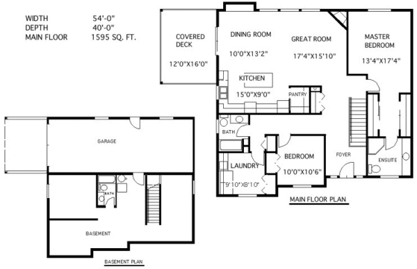 Main Floor Plan for House Plan #500222