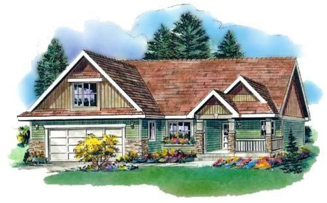 Full Rendering for House Plan #135444