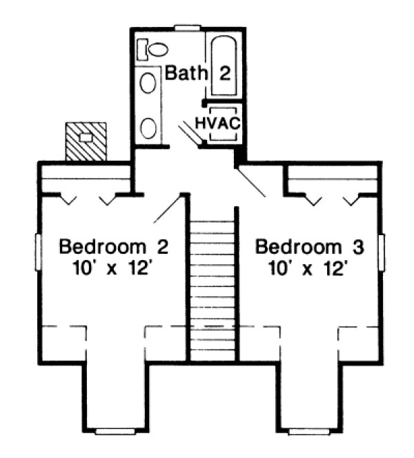 Second Floor Plan for House Plan #473871