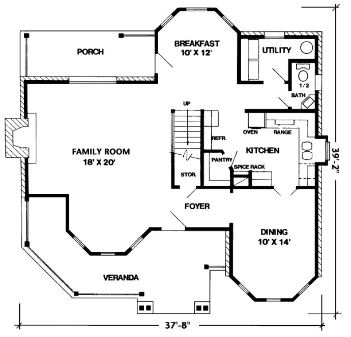Main Floor Plan for House Plan #476602