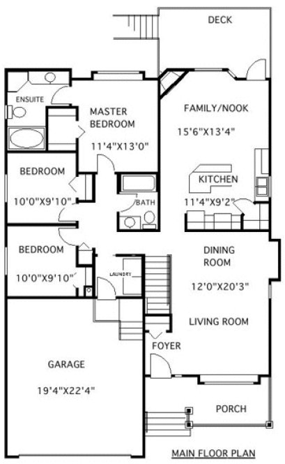 Main Floor Plan for House Plan #500611