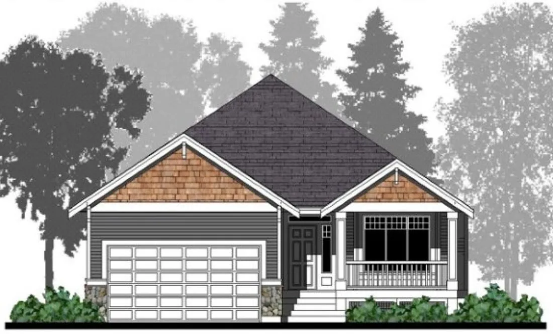 Full Rendering for House Plan #500611