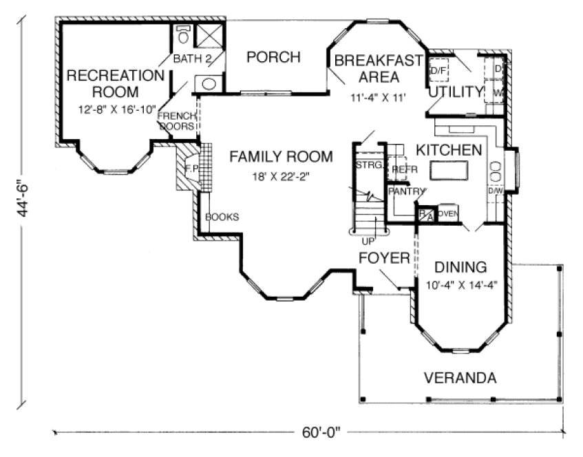 Main Floor Plan for House Plan #472142