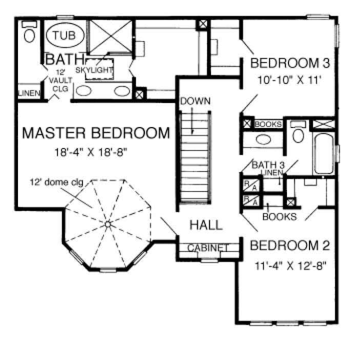 Second Floor Plan for House Plan #472142