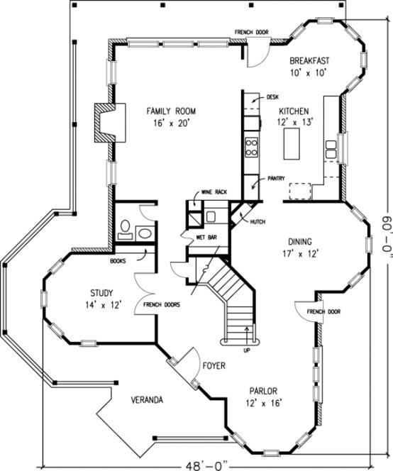 Main Floor Plan for House Plan #473613