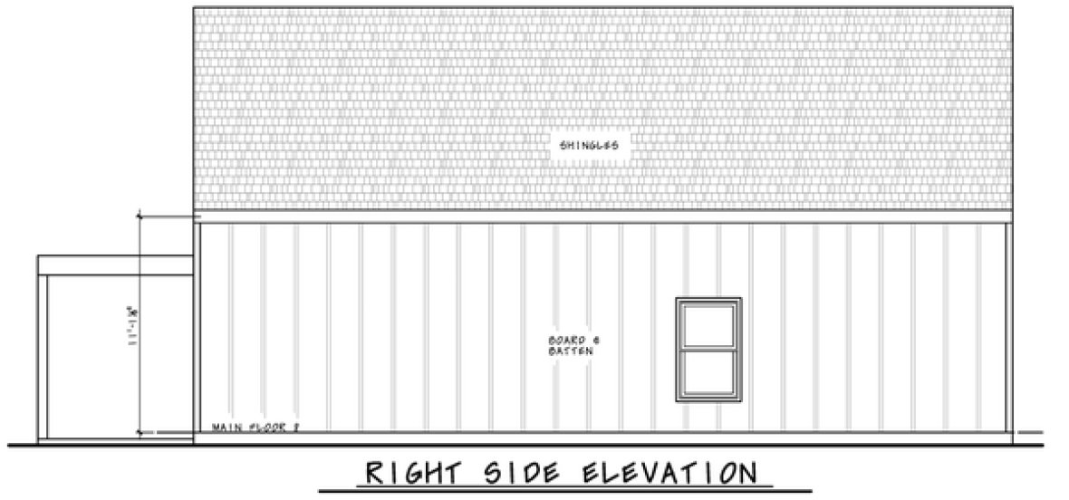 Right Elevation for House Plan #151501