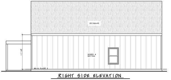 Right Elevation for House Plan #151501