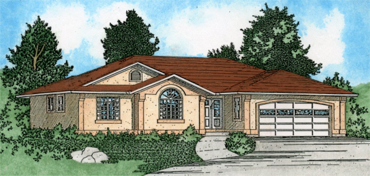 Full Rendering for House Plan #202021
