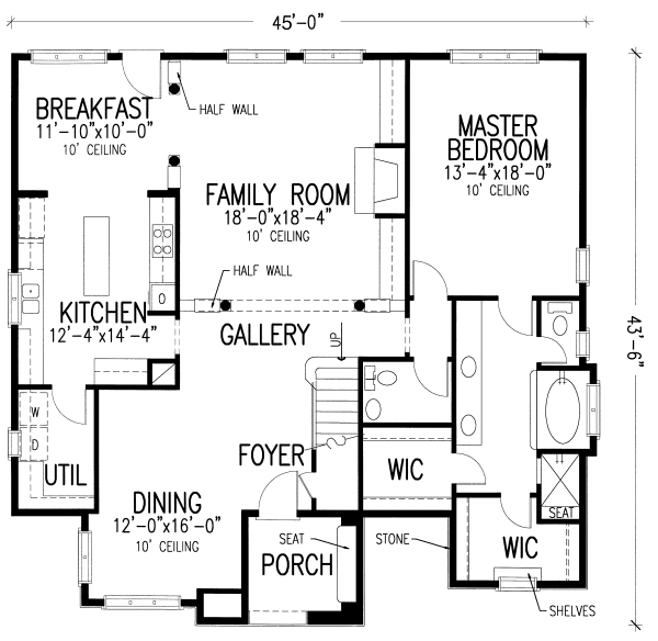 Main Floor Plan for House Plan #476079