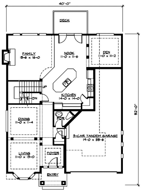 Main Floor Plan for House Plan #330252