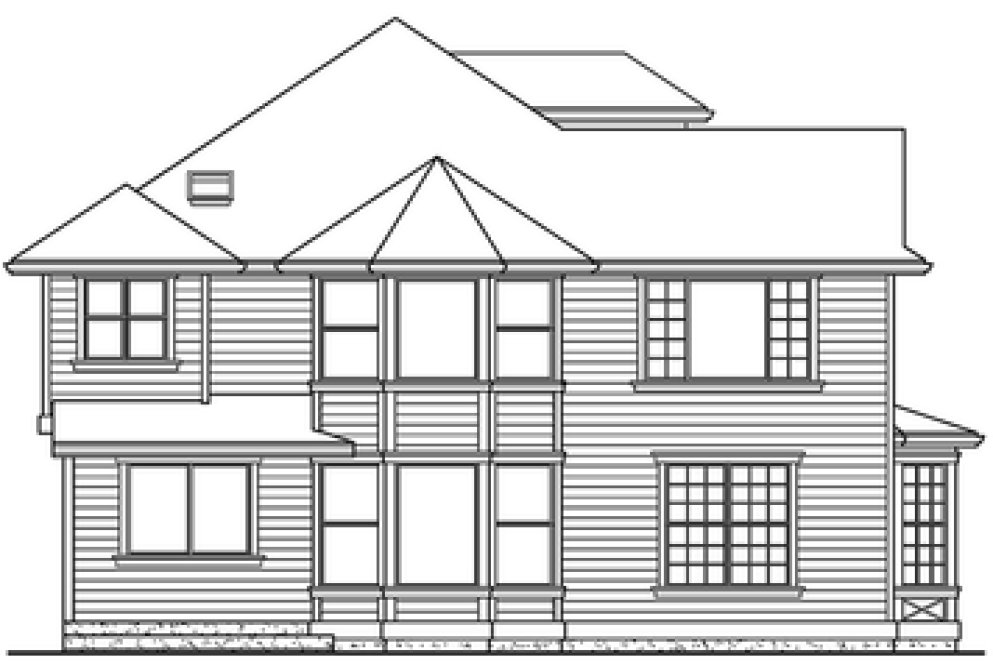 Left Elevation for House Plan #335772