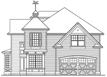 Right Elevation for House Plan #335772
