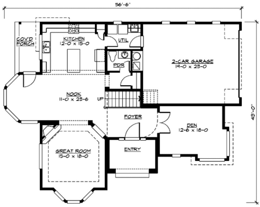 Main Floor Plan for House Plan #335772