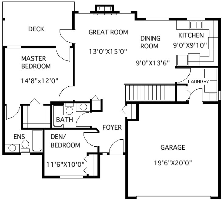 Main Floor Plan for House Plan #500302