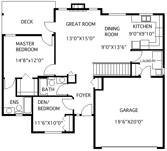 Main Floor Plan for House Plan #500302