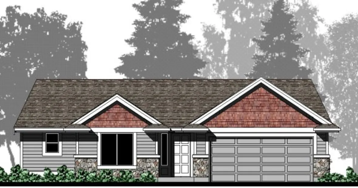 Full Rendering for House Plan #500302