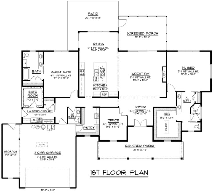 Main Floor Plan for House Plan #751562