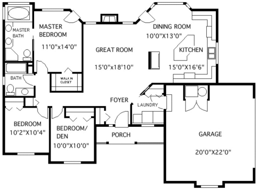 Main Floor Plan for House Plan #500881