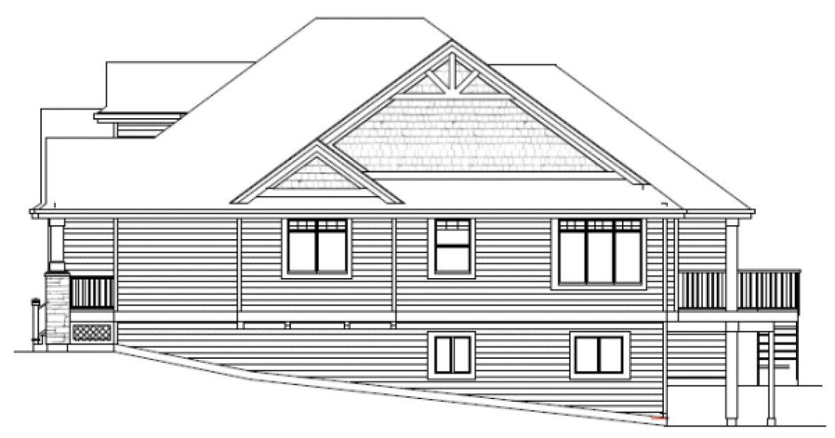 Right Elevation for House Plan #500442
