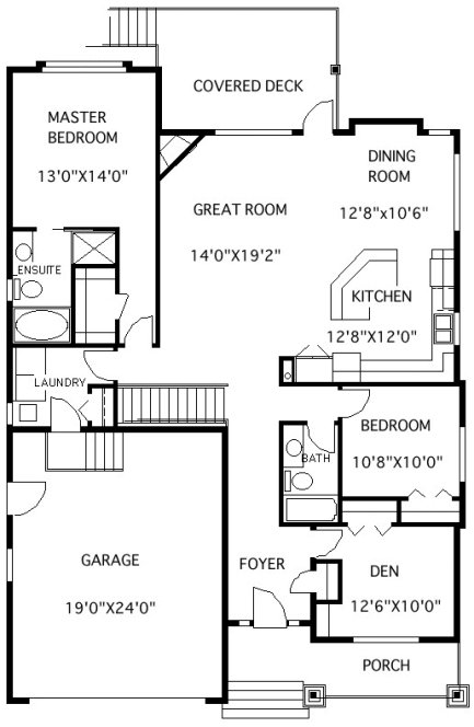 Main Floor Plan for House Plan #500442