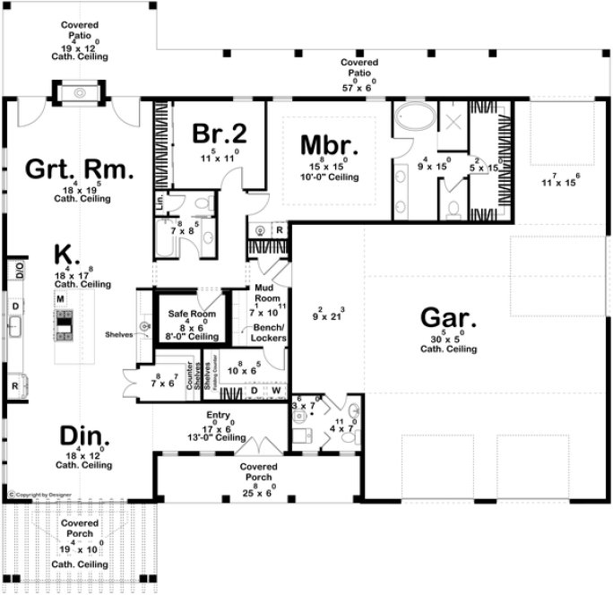 Main Floor Plan for House Plan #709912