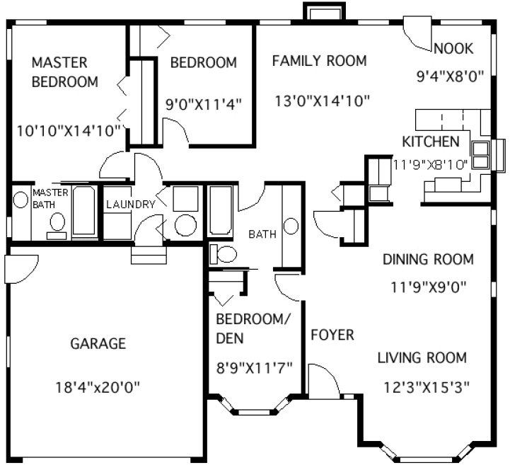 Main Floor Plan for House Plan #500121