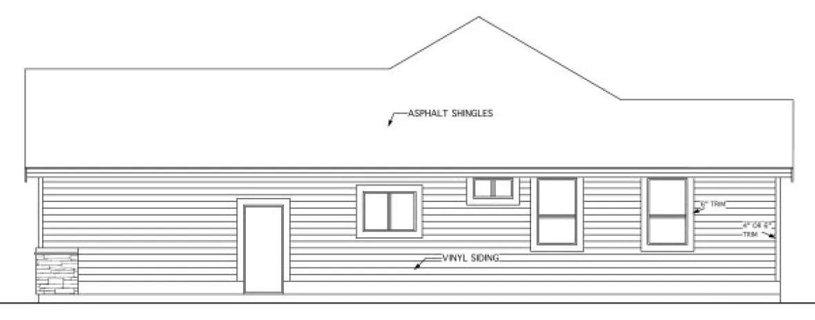 Right Elevation for House Plan #500891