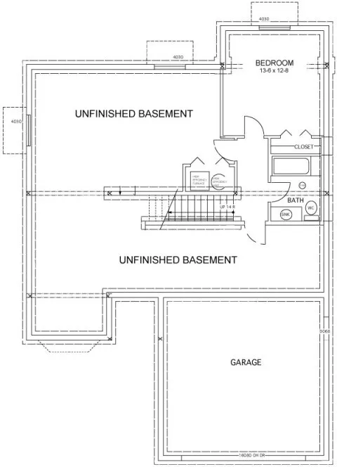 Basement Plan for House Plan #500891