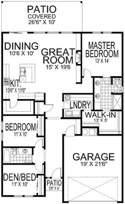 Main Floor Plan for House Plan #801271
