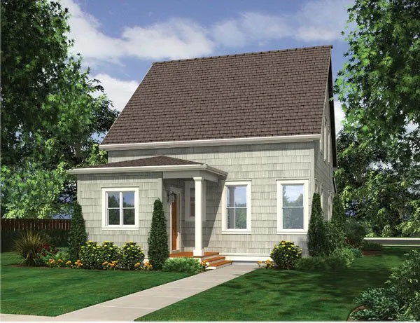 Rear Elevation for House Plan #321115