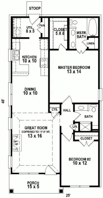 Main Floor Plan for House Plan #498501