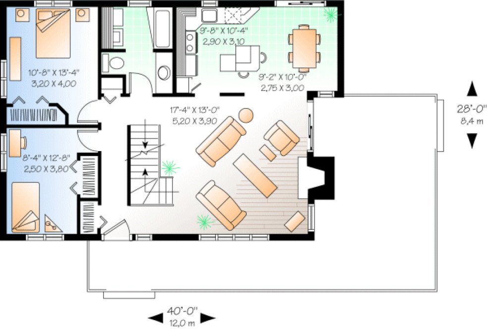 Main Floor Plan for House Plan #143092