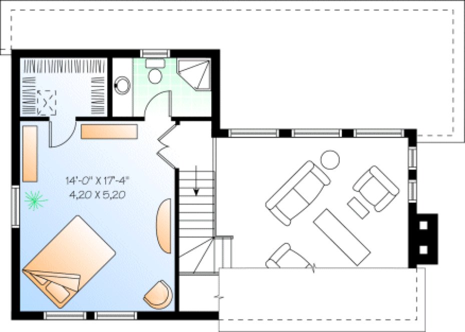 Second Floor Plan for House Plan #143092