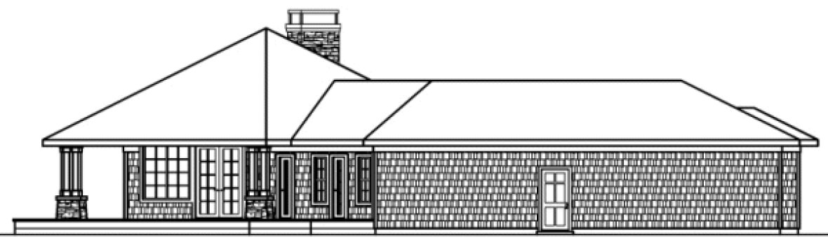 Left Elevation for House Plan #348233