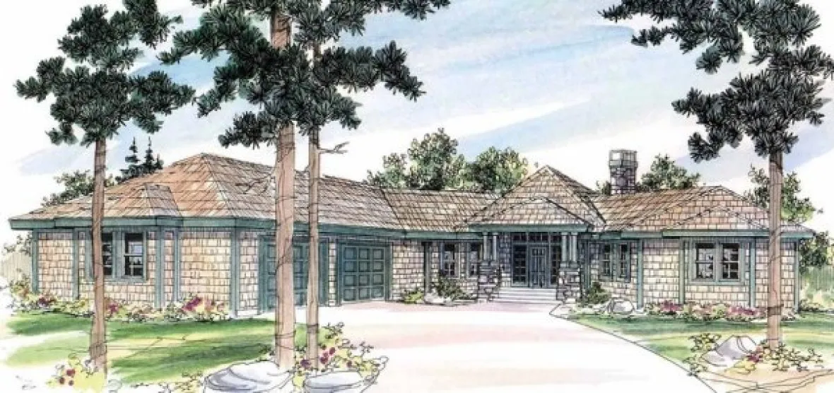 Full Rendering for House Plan #348233